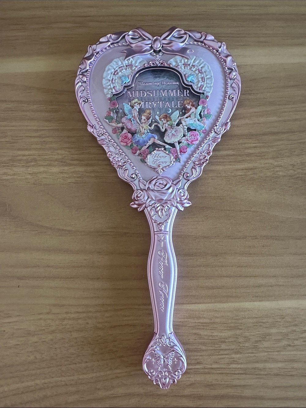 Pink Heart Hand Mirror - Midsummer Fairytale Design